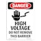 Signmission Safety Sign, OSHA Danger, 14" Height, Rigid Plastic, High Voltage Do Not, Portrait OS-DS-P-1014-V-1342 - alternate 1